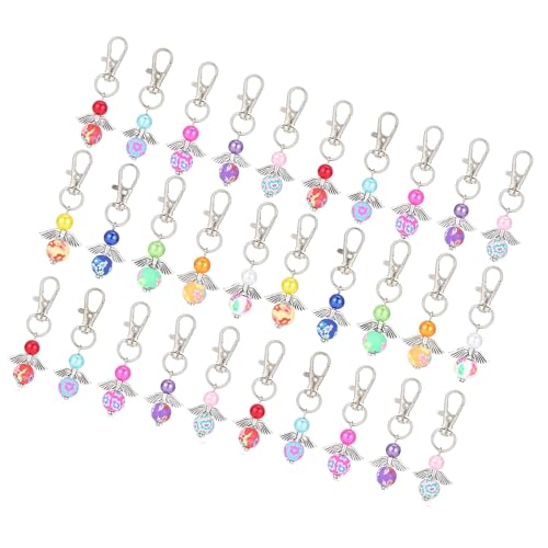DIEKE 30 Stück Segen-Schlüsselanhänger für Hochzeit, Babyparty, Karabinerverschlüsse, Schlüsselanhänger, Metall, verschiedene Farben, Schlüsselanhänger von DIEKE