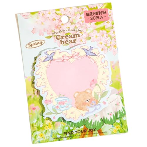 DIEKE Cartoon Bear Notes 30 Blatt Haftnotizen Kleine Notizblöcke Pocket Memo Pad Erinnerung auf Notizbuch Planer Kühlschrank Kalender von DIEKE
