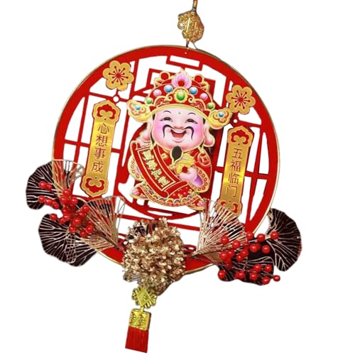 DIEKE Chinesischer Gott, hängendes Ornament, eleganter Reichtum, Gott, Wackelkopf mit Beeren, Anhänger für Neujahrsfeier, Batterie, USB DIEKE Chinesischer Gott, hängendes Ornament, eleganter Reichtum, Gott, Wackelkopf mit Beeren, Anhänger für Neujahrsfeier, Batterie, USB von DIEKE