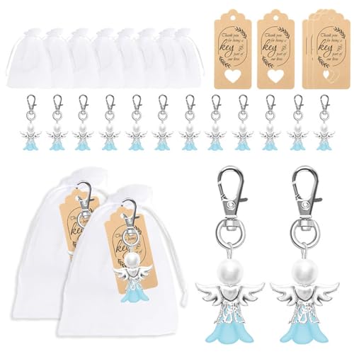 DIEKE Schöner Engel-Anhänger, Engels-Schlüsselanhänger, Hochzeitsschlüsselanhänger mit Etiketten, Hochzeits-Souvenir, Geschenk, Partyzubehör, Engels-Schlüsselanhänger, Engel-Anhänger von DIEKE