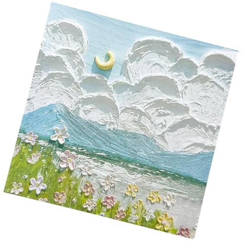 Einfacher Notizblock, Ölgemälde, Landschaft, Haftnotizen, Haftnotizen, schöner Notizblock, Schulbedarf, einfache selbstklebende Notizblöcke, Schule, Bürobedarf von DIEKE