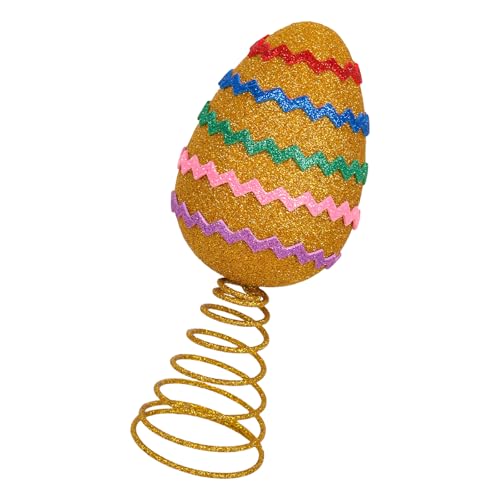 Funkelnde goldene Ostereier-Baumspitzen, stabile Osterdekoration, Baumspitzen, verleiht Ihrer Urlaubsdekoration, Partyzubehör einen festlichen Charme von DIEKE