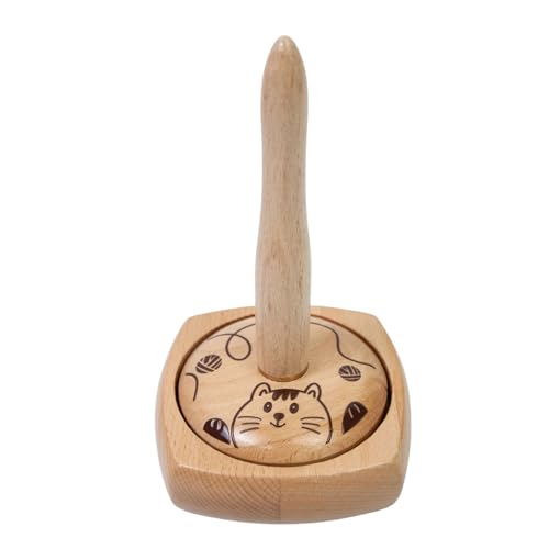 Garnhalter Spender für Häkelbälle zum Stricken von Holzfaden, Spindelspender, Wollwickler zum Stricken von DIEKE
