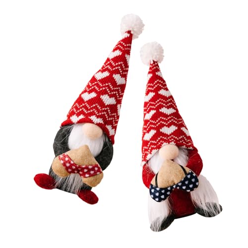 Gesichtslose Puppen-Ornament, schöne Strickmütze, Valentinstag für Paare und Sammler, 1 Paar, einzigartiges Valentinstagsgeschenk Gesichtslose Puppen-Ornament, schöne Strickmütze, Valentinstag für Paare und Sammler, 1 Paar, einzigartiges Valentinstagsgeschenk von DIEKE