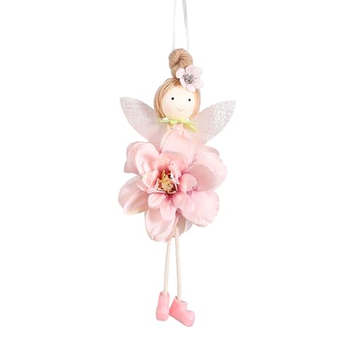 Handgefertigter Mädchen-Ornament, hängende Anhänger, Wandbehang, Ornament, Stoffstruktur, geeignet für Heimdekoration und Geschenke, handgefertigtes Handwerk von DIEKE