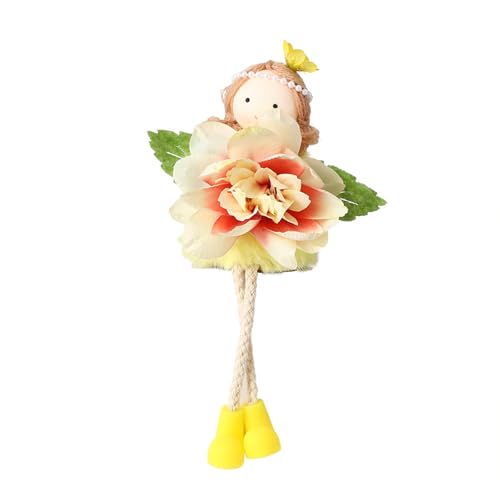 Handgefertigter Mädchen-Ornament, hängende Anhänger, Wandbehang, Ornament, Stoffstruktur, geeignet für Heimdekoration und Geschenke, handgefertigtes Handwerk von DIEKE