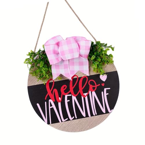 Holzschild mit Aufschrift "Welcome Valentines Day", zum Aufhängen, Ornament für Haustür, Fenster, Veranda, Dekoration Holzschild mit Aufschrift "Welcome Valentines Day", zum Aufhängen, Ornament für Haustür, Fenster, Veranda, Dekoration von DIEKE