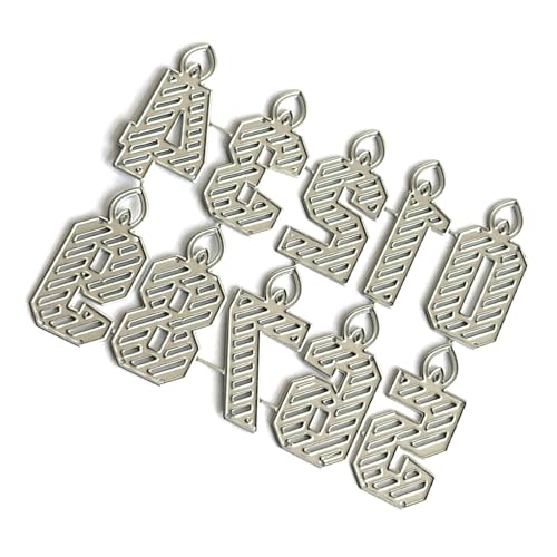 Metall-Stanzformen mit Zahlen 0–9, Karbonstahl, Prägeschablonen für Grußkarten, Scrapbooking, Dekorationen Metall-Stanzformen mit Zahlen 0–9, Karbonstahl, Prägeschablonen für Grußkarten, Scrapbooking, Dekorationen von DIEKE
