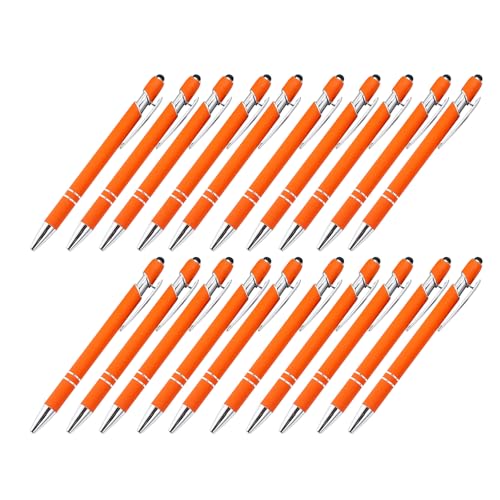 Multifunktions-Touchscreen-Stifte mit Kugelschreiber, einziehbarer Metall-Kugelschreiber, 1,0 mm Spitze, glatt zu schreiben, Metallspitze, 20 Stück Multifunktions-Touchscreen-Stifte mit Kugelschreiber, einziehbarer Metall-Kugelschreiber, 1,0 mm Spitze, glatt zu schreiben, Metallspitze, 20 Stück von DIEKE