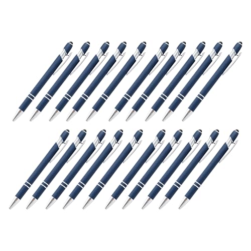 Multifunktions-Touchscreen-Stifte mit Kugelschreiber, einziehbarer Metall-Kugelschreiber, 1,0 mm Spitze, glatt zu schreiben, Metallspitze, 20 Stück Multifunktions-Touchscreen-Stifte mit Kugelschreiber, einziehbarer Metall-Kugelschreiber, 1,0 mm Spitze, glatt zu schreiben, Metallspitze, 20 Stück von DIEKE