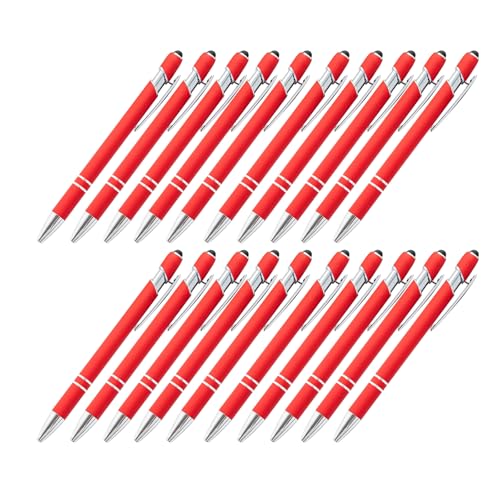 Multifunktions-Touchscreen-Stifte mit Kugelschreiber, einziehbarer Metall-Kugelschreiber, 1,0 mm Spitze, glatt zu schreiben, Metallspitze, 20 Stück Multifunktions-Touchscreen-Stifte mit Kugelschreiber, einziehbarer Metall-Kugelschreiber, 1,0 mm Spitze, glatt zu schreiben, Metallspitze, 20 Stück von DIEKE