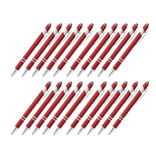 Multifunktions-Touchscreen-Stifte mit Kugelschreiber, einziehbarer Metall-Kugelschreiber, 1,0 mm Spitze, glatt zu schreiben, Metallspitze, 20 Stück Multifunktions-Touchscreen-Stifte mit Kugelschreiber, einziehbarer Metall-Kugelschreiber, 1,0 mm Spitze, glatt zu schreiben, Metallspitze, 20 Stück von DIEKE