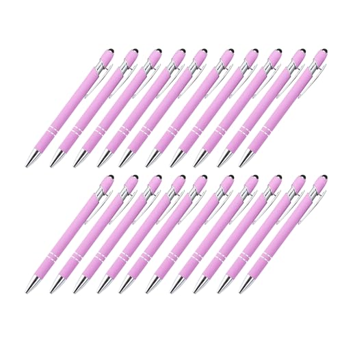 Multifunktions-Touchscreen-Stifte mit Kugelschreiber, einziehbarer Metall-Kugelschreiber, 1,0 mm Spitze, glatt zu schreiben, Metallspitze, 20 Stück Multifunktions-Touchscreen-Stifte mit Kugelschreiber, einziehbarer Metall-Kugelschreiber, 1,0 mm Spitze, glatt zu schreiben, Metallspitze, 20 Stück von DIEKE