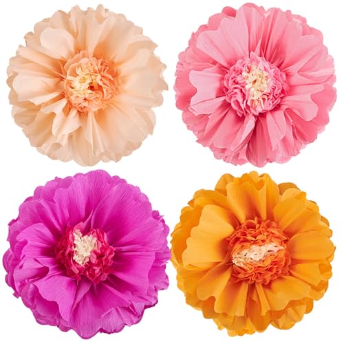 Papierblumenkugel, 50 cm, große Seidenpapier-Blumendekorationen für Hochzeiten, Babypartys, Jubiläen, Feiern, Dekorationen, 4 Stück Papierblumenkugel, 50 cm, große Seidenpapier-Blumendekorationen für Hochzeiten, Babypartys, Jubiläen, Feiern, Dekorationen, 4 Stück von DIEKE