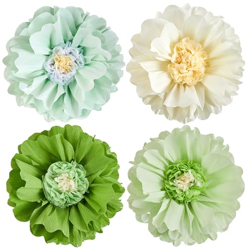 Papierblumenkugel, 50 cm, große Seidenpapier-Blumendekorationen für Hochzeiten, Babypartys, Jubiläen, Feiern, Dekorationen, 4 Stück Papierblumenkugel, 50 cm, große Seidenpapier-Blumendekorationen für Hochzeiten, Babypartys, Jubiläen, Feiern, Dekorationen, 4 Stück von DIEKE