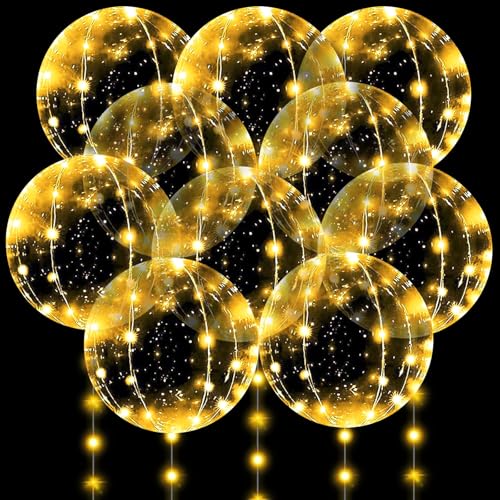 10 Stück Leuchtende Luftballons, LED Luftballon, Bobo Luftballons mit 3m LED Lichterketten,LED Ballons, Hochzeit/Valentinstag/Weihnachten/Geburtstag/Party Dekoration 10 Stück Leuchtende Luftballons, LED Luftballon, Bobo Luftballons mit 3m LED Lichterketten,LED Ballons, Hochzeit/Valentinstag/Weihnachten/Geburtstag/Party Dekoration von DIELIANHUA