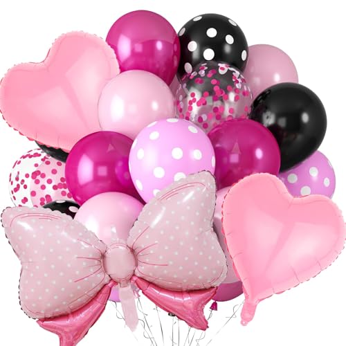 27 Stück Rosa Schwarz Luftballons Set, Geburtstag Luftballons, Konfetti Luftballons, Explosions Stern Blitz Folienballon, für Jungen Mädchen Geburtstag Party Dekoration 27 Stück Rosa Schwarz Luftballons Set, Geburtstag Luftballons, Konfetti Luftballons, Explosions Stern Blitz Folienballon, für Jungen Mädchen Geburtstag Party Dekoration von DIELIANHUA