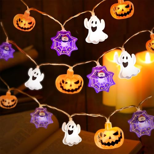 DIELIANHUA Halloween Lichterkette, 3 M 20 LEDs Halloween Deko Lichterkette, Lichterkettes Halloweens Outdoor, Geeignet für Halloweens, Karneval, Innen- und Außendekoration/B von DIELIANHUA