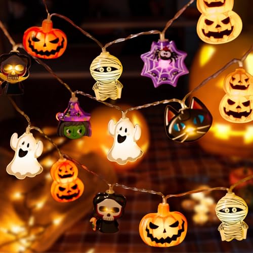DIELIANHUA Halloween Lichterkette, 3 M 20 LEDs Halloween Deko Lichterkette, Lichterkettes Halloweens Outdoor, Geeignet für Halloweens, Karneval, Innen- und Außendekoration/C DIELIANHUA Halloween Lichterkette, 3 M 20 LEDs Halloween Deko Lichterkette, Lichterkettes Halloweens Outdoor, Geeignet für Halloweens, Karneval, Innen- und Außendekoration/C von DIELIANHUA