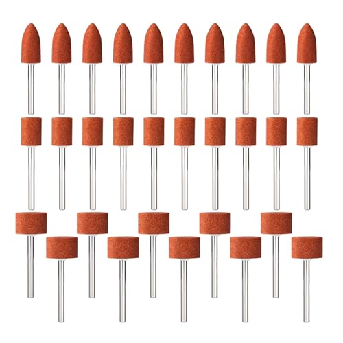 30 Stück Schleifbits für Dremel-Drehwerkzeug, Schleifstein-Schleifbohrer mit 0,3 cm Schaft, Aluminiumoxid, robust genug zum Entfernen von Metallrost/Glätten/Schärfen, verschiedene Formen (3 Formen, 30 30 Stück Schleifbits für Dremel-Drehwerkzeug, Schleifstein-Schleifbohrer mit 0,3 cm Schaft, Aluminiumoxid, robust genug zum Entfernen von Metallrost/Glätten/Schärfen, verschiedene Formen (3 Formen, 30 von DIELLY