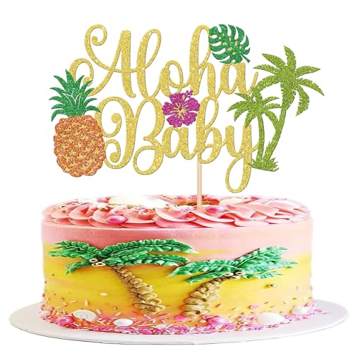 DIELOVEHUA Hawaii Kuchen Topper, Hawaii Cupcake Topper, Glitter Blume Plam Leave Ananas Kuchendekoration, Happy Birthday Tortendeko, für Tropisch Hawaii Strand Sommer Party Dekoration DIELOVEHUA Hawaii Kuchen Topper, Hawaii Cupcake Topper, Glitter Blume Plam Leave Ananas Kuchendekoration, Happy Birthday Tortendeko, für Tropisch Hawaii Strand Sommer Party Dekoration von DIELOVEHUA