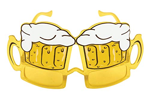 Hawaiianische Biergläser mit gelben Gläsern, Unisex, Kostümzubehör für Junggesellenabschiede von DIGITAL SPOT
