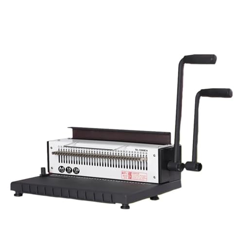 Bindemaschine, Manuelle Spiralbindemaschine aus Metall, 34 Löcher, quadratisch, 4 x 4 mm, Fotoalbum, A4, Papierbinde-Stanzmaschine TD-1500B34(Round hole) von DIGNIFE