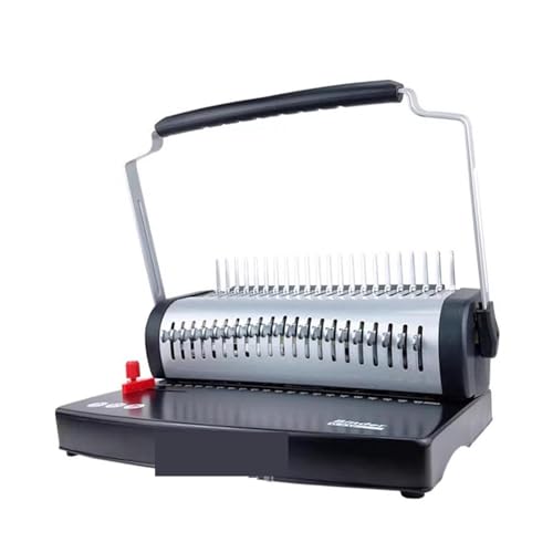 Bindemaschine, Spiralbindemaschine, manuelle Buchmaschine, 21-Loch-Bindung, 380 Blatt, Stanzbinder mit verstellbarem Spiralbinderücken Bindemaschine, Spiralbindemaschine, manuelle Buchmaschine, 21-Loch-Bindung, 380 Blatt, Stanzbinder mit verstellbarem Spiralbinderücken von DIGNIFE