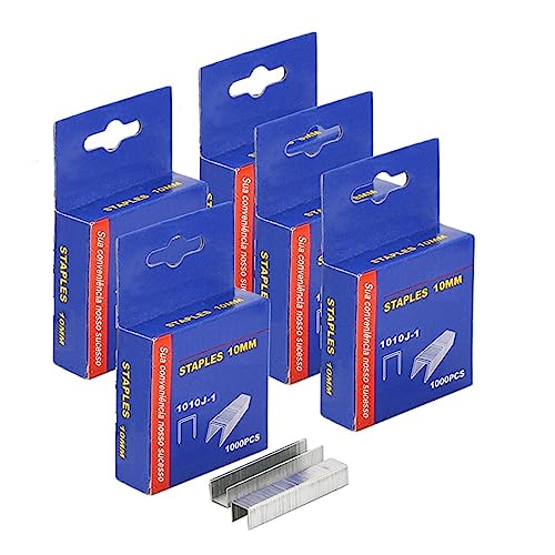 Nagelpistole, 3-Wege-Hochleistungs-Handtacker-Möbelnagelpistolenrahmen mit 600 Heftklammern for Holztürpolsterrahmen Haushaltswerkzeug(5 boxes 10mm Staples) von DIGNIFE