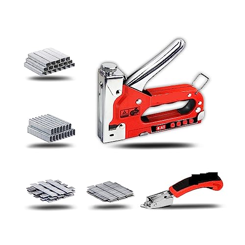 Nagelpistole, 3-in-1-Nagelpistole, DIY-Möbelbau-Hefter, Polster-Tacker mit 600 Heftklammern, Heimdekoration, Zimmerei-Werkzeug(2) von DIGNIFE
