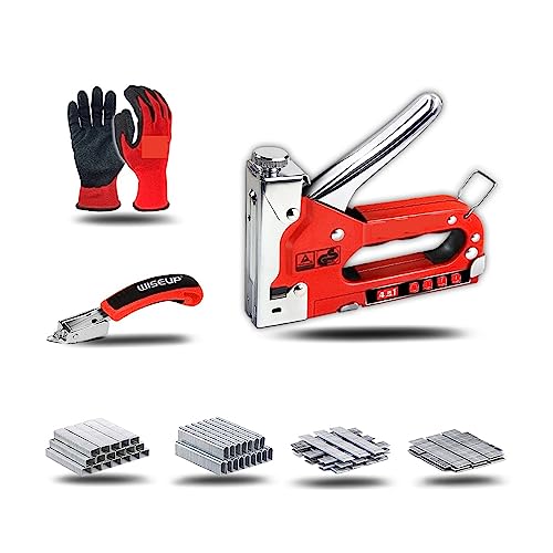 Nagelpistole, 3-in-1-Nagelpistole, DIY-Möbelbau-Hefter, Polster-Tacker mit 600 Heftklammern, Heimdekoration, Zimmerei-Werkzeug(3) von DIGNIFE