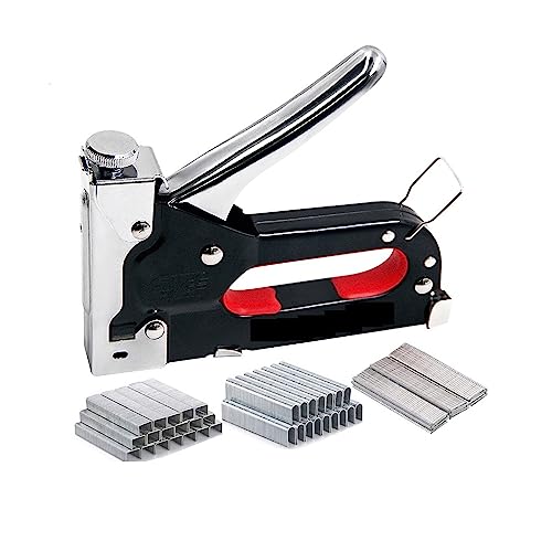 Nagelpistole, 3-in-1-Nagelpistole, DIY-Möbelbau-Hefter, Polster-Tacker mit 600 Heftklammern, Heimdekoration, Zimmerei-Werkzeug(4) von DIGNIFE