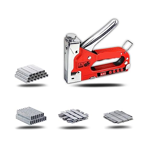 Nagelpistole, 3-in-1-Nagelpistole, DIY-Möbelbau-Hefter, Polster-Tacker mit 600 Heftklammern, Heimdekoration, Zimmerei-Werkzeug(5) von DIGNIFE