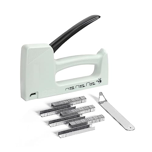 Nagelpistole, Leichte Nagelpistole, manuelle Heftpistole, Möbelnagler, Kunststoffhefter mit 800 Heftklammern 6 mm/8 mm/10 mm und Heftklammerentferner von DIGNIFE