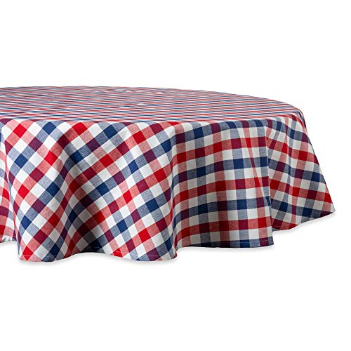 DII, Americana 178 cm, rund Red & Blue Check DII, Americana 178 cm, rund Red & Blue Check von DII