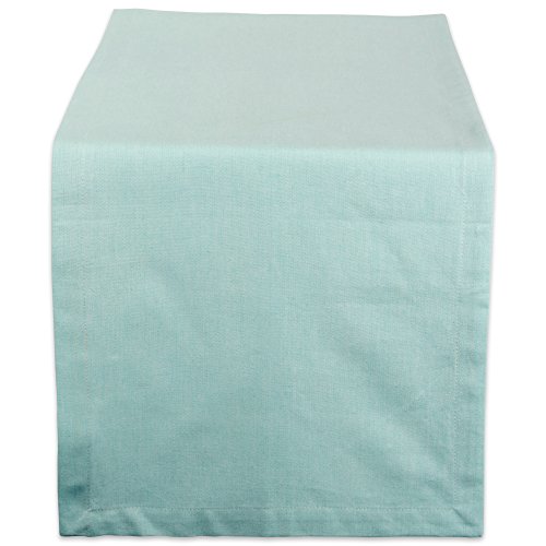 DII 100% Cotton Chambray Küchentisch-Kollektion, Baumwolle, Aqua, 14x72 von DII