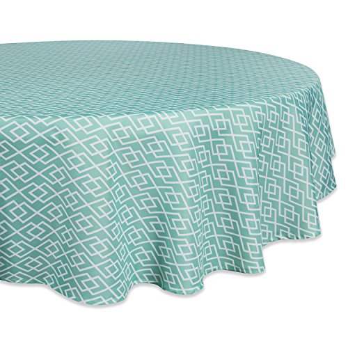 DII 100% Polyester, auslaufsicher, maschinenwaschbar Tischdecke 60" Round Aqua Diamond DII 100% Polyester, auslaufsicher, maschinenwaschbar Tischdecke 60" Round Aqua Diamond von DII