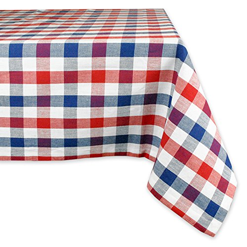 DII 4th of July Tabletop Collection, Tablecloth, 60x84, Red, White & Blue Check. von DII