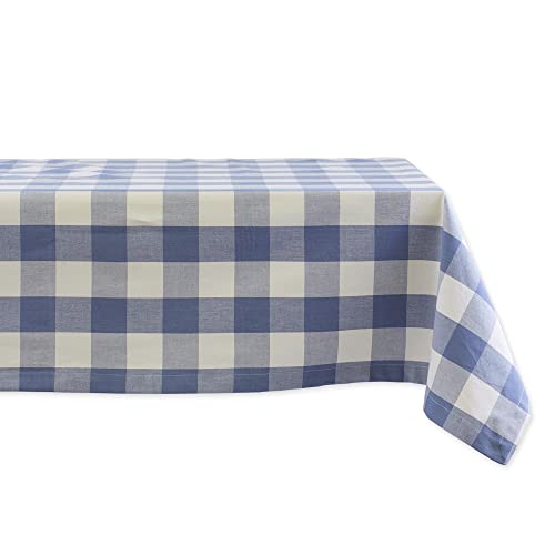 DII Buffalo Check Collection Klassische Tischplatte, Baumwolle, Stonewash Blue, Tablecloth, 60x120 von DII