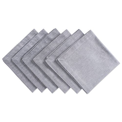 DII Chambray Küchentischdecke aus 100% Baumwolle, Serviette, Grau, 6 Stück DII Chambray Küchentischdecke aus 100% Baumwolle, Serviette, Grau, 6 Stück von DII