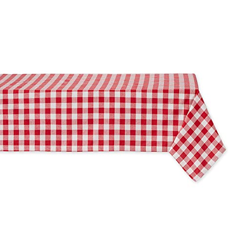 DII Checkered Collection Tabletop, Tablecloth, 60x104, Red von DII