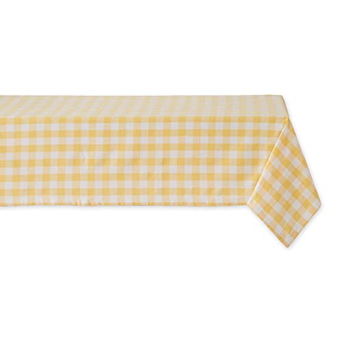 DII Checkered Collection Tabletop, Tablecloth, 60x84, Yellow von DII