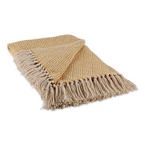 DII Diamond Throw Collection Gestreifte Tischplatte mit Fransen, Baumwolle, Honey Gold, 50x60 DII Diamond Throw Collection Gestreifte Tischplatte mit Fransen, Baumwolle, Honey Gold, 50x60 von DII