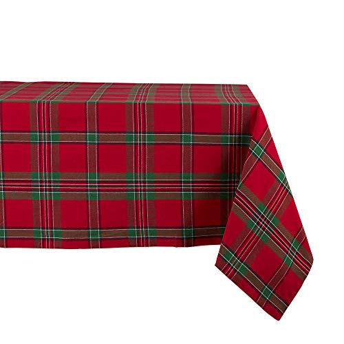 DII Farmhouse Christmas Plaid Esstisch & Küchendekoration, Baumwolle, rot/grün, Holiday Tablecloth, 60x120 DII Farmhouse Christmas Plaid Esstisch & Küchendekoration, Baumwolle, rot/grün, Holiday Tablecloth, 60x120 von DII