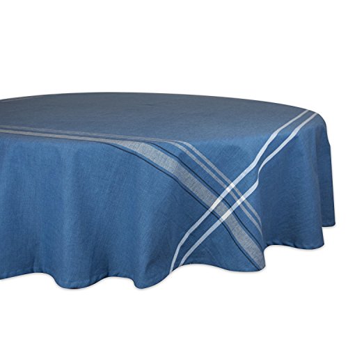 DII Französische Streifen Esstisch-Kollektion – Tischdecke im Landhausstil, rund, 178 cm, Blau Chambray DII Französische Streifen Esstisch-Kollektion – Tischdecke im Landhausstil, rund, 178 cm, Blau Chambray von DII