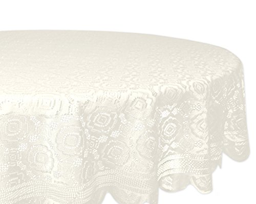 DII Home Essentials Tischdecke, 100% Polyester, maschinenwaschbar, Shabby Chic, Vintage-Tischdecke oder Overlay, 160 cm, rund, Vintage-Spitze, cremefarben DII Home Essentials Tischdecke, 100% Polyester, maschinenwaschbar, Shabby Chic, Vintage-Tischdecke oder Overlay, 160 cm, rund, Vintage-Spitze, cremefarben von DII