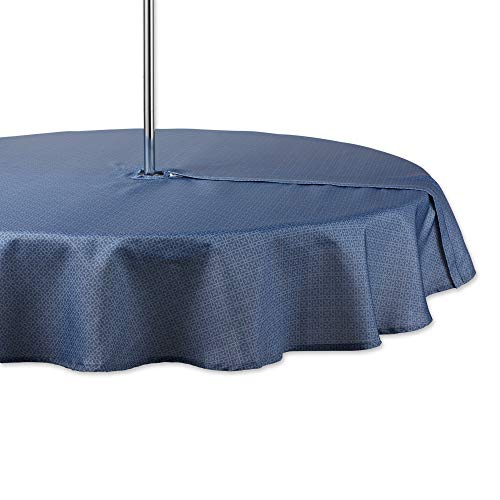 DII Outdoor Tabletop Collection Tischdecke mit Reißverschluss, 152,4 cm, rund, französisches Blau von DII
