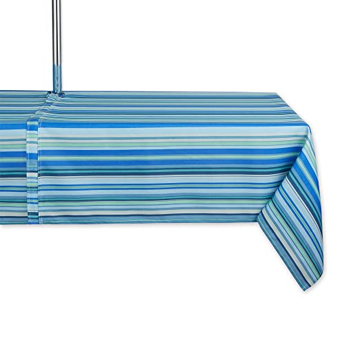 DII Tisch-Kollektion für drinnen und draußen, vielseitig verwendbar, maschinenwaschbar, gestreift, Tischdecke, 60 x 84 cm mit Reißverschluss, Blue Ocean DII Tisch-Kollektion für drinnen und draußen, vielseitig verwendbar, maschinenwaschbar, gestreift, Tischdecke, 60 x 84 cm mit Reißverschluss, Blue Ocean von DII