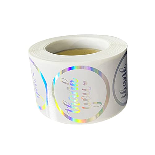 DIKACA 1 Rolle 500 Stück Danke Aufkleber Lagerbier Etiketten Name geschenksticker sticker Vielen Dank, dass Sie Aufkleber gefeiert haben dekorativer Siegelaufkleber Laserpapier von DIKACA