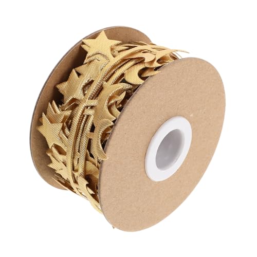 DIKACA 1 Rolle Feiertagsband goldenes Seil Mondband Blattbesatzband süßes Band Stoffbänder Thanksgiving -Band Polyester DIKACA 1 Rolle Feiertagsband goldenes Seil Mondband Blattbesatzband süßes Band Stoffbänder Thanksgiving -Band Polyester von DIKACA